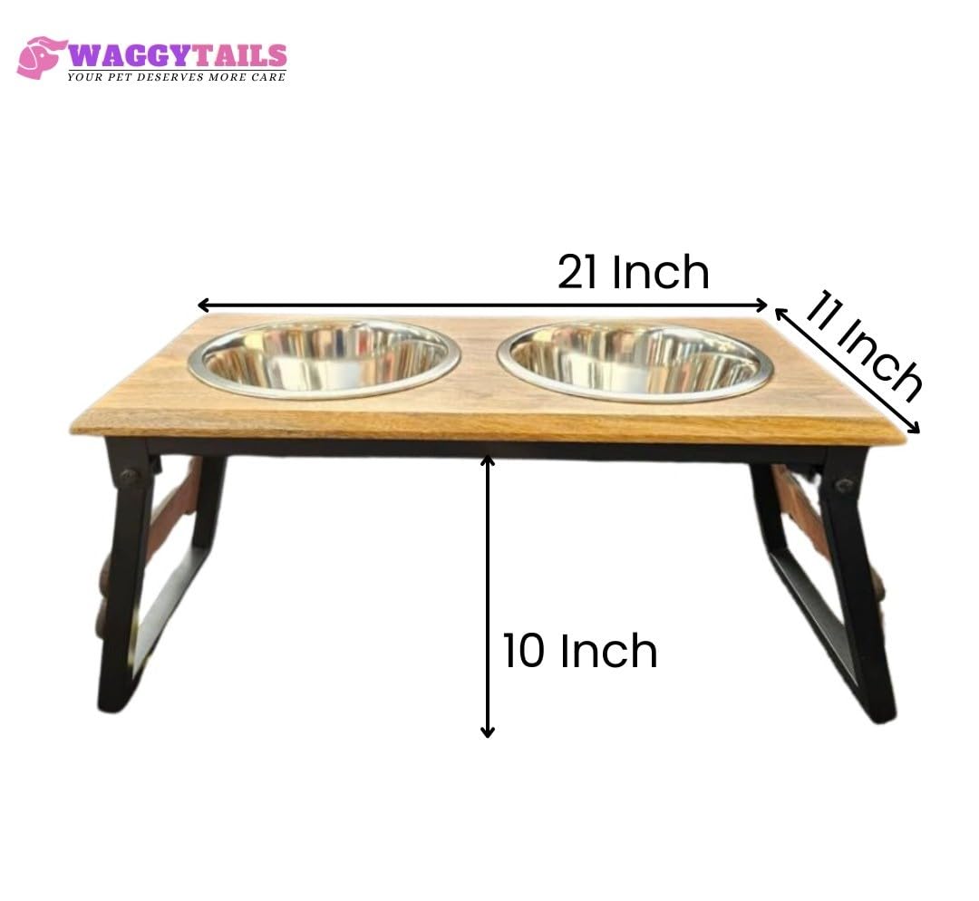 Elevated wooden feeder( Natural Wood)