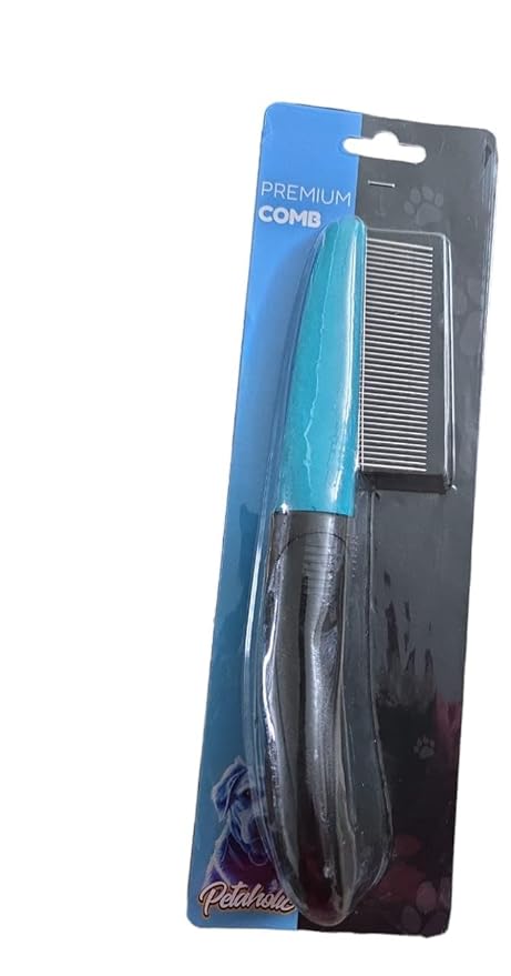 Petaholic Premium flea comb for Dogs Cats and Rabbits | stainless steel | Flea and tick control for healthy hair