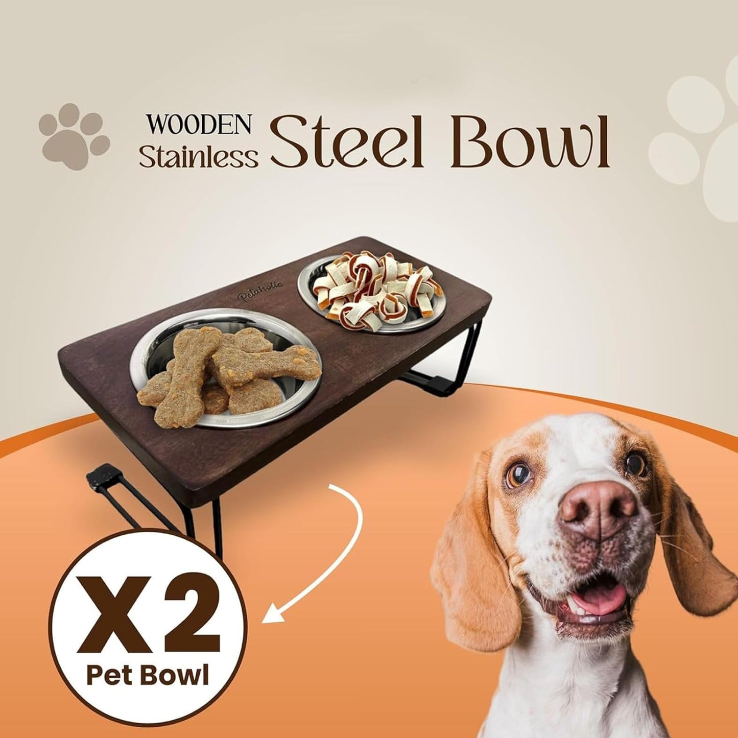 Elevated Wooden Feeder (Rosewood)