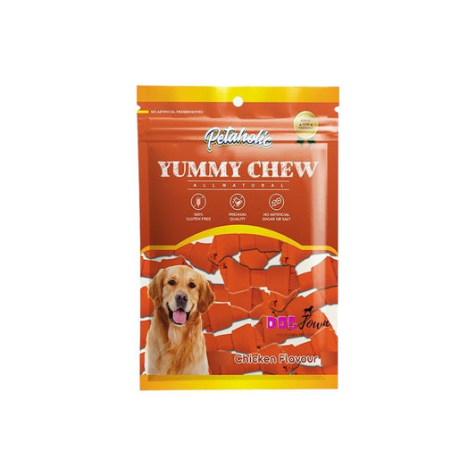 Petaholic Yummy Chew Treats for Dogs - Pack of 2 | Chicken Flavoured Knotted Treats