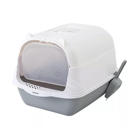 Cat Litter Box with Scooper (Dome Cat Tray) (18x14 x14 Inch) | Training Cat Litter Box for Cats, Kittens, and Puppies | Potty/Poo Training...