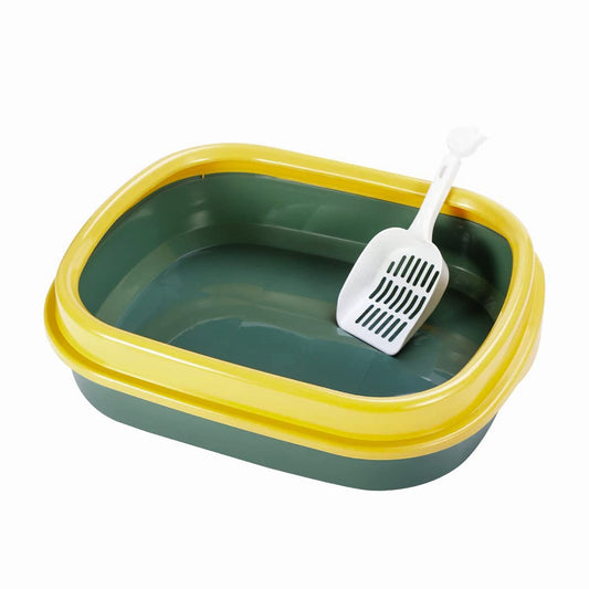 Cat Litter Box Tray with Free Scooper Suitable for All Cat Breeds & Kittens