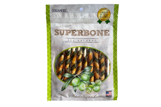 SuperBone All Natural Flavour Stick Dog Treat | Healthy & Training Treat for All Breed Sizes of Dogs with Olive Oil Flavour