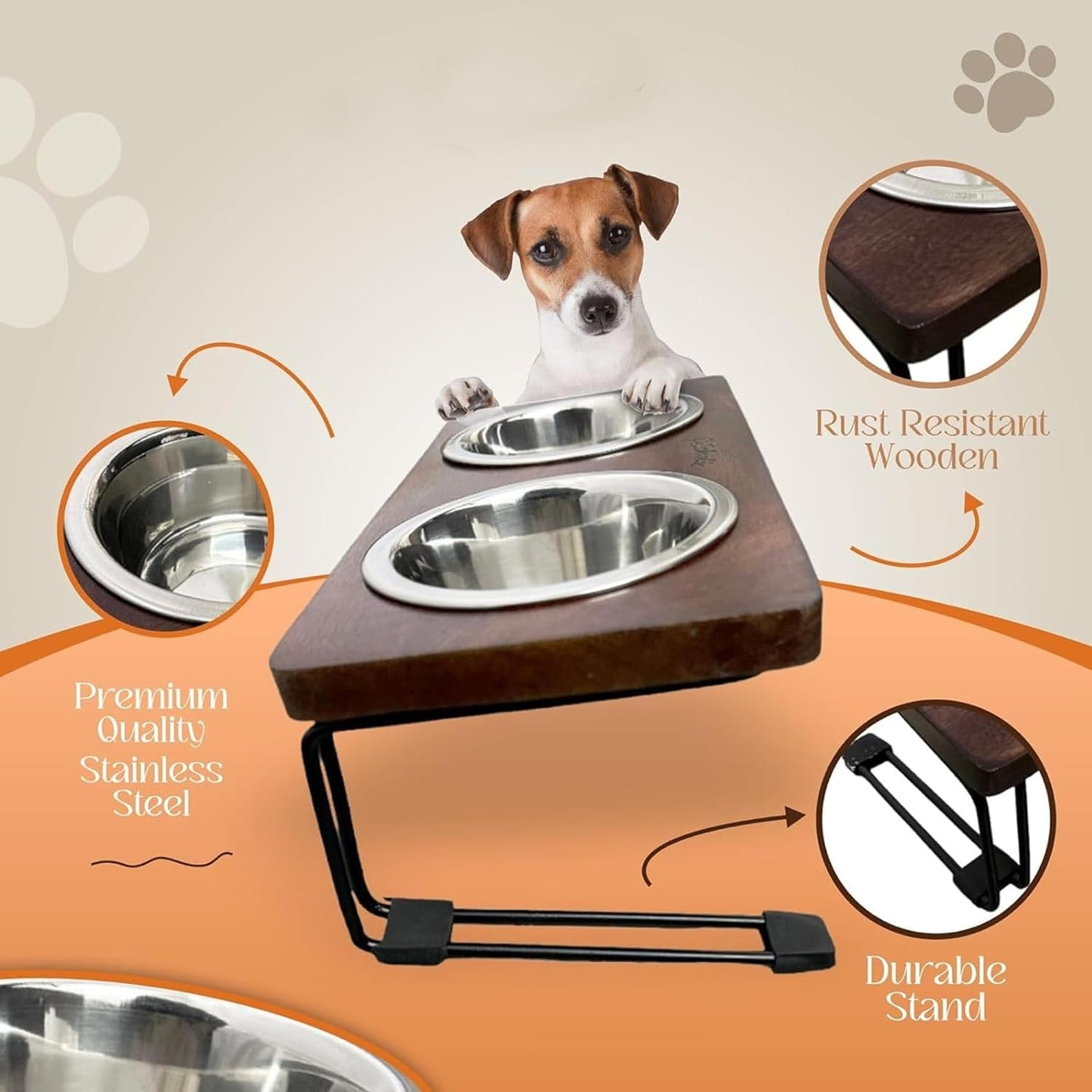 Elevated Wooden Feeder (Rosewood)