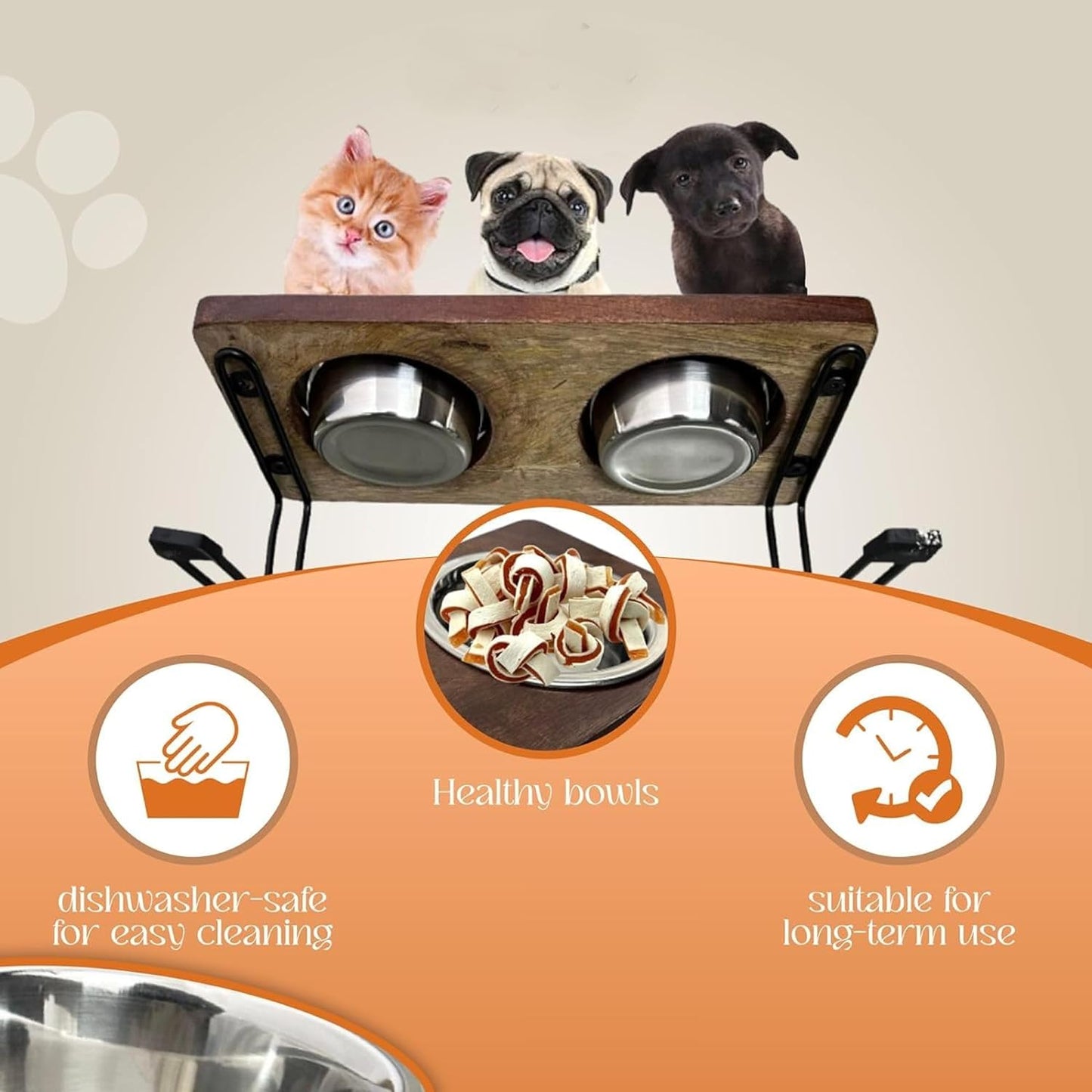 Elevated Wooden Feeder (Rosewood)